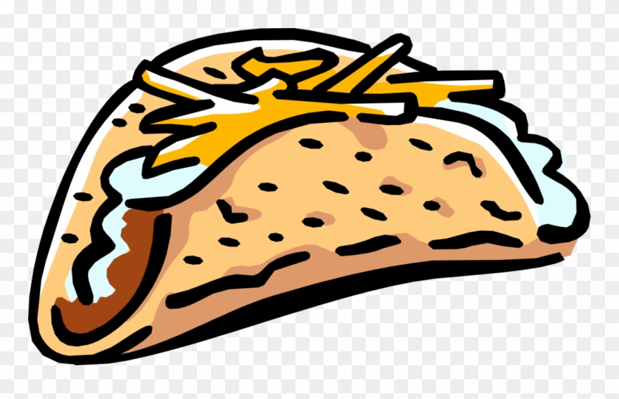 Vector Illustration Of Mexican Cusine Tortilla Taco - Taco Clipart