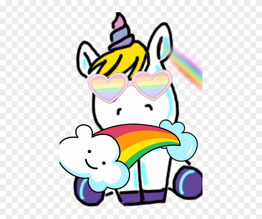 Cartoon Unicorn Sitting Clipart