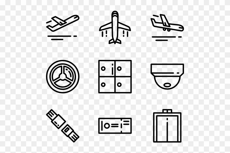 Airport Vector Pictograms Vector Library Library - Icon Clipart