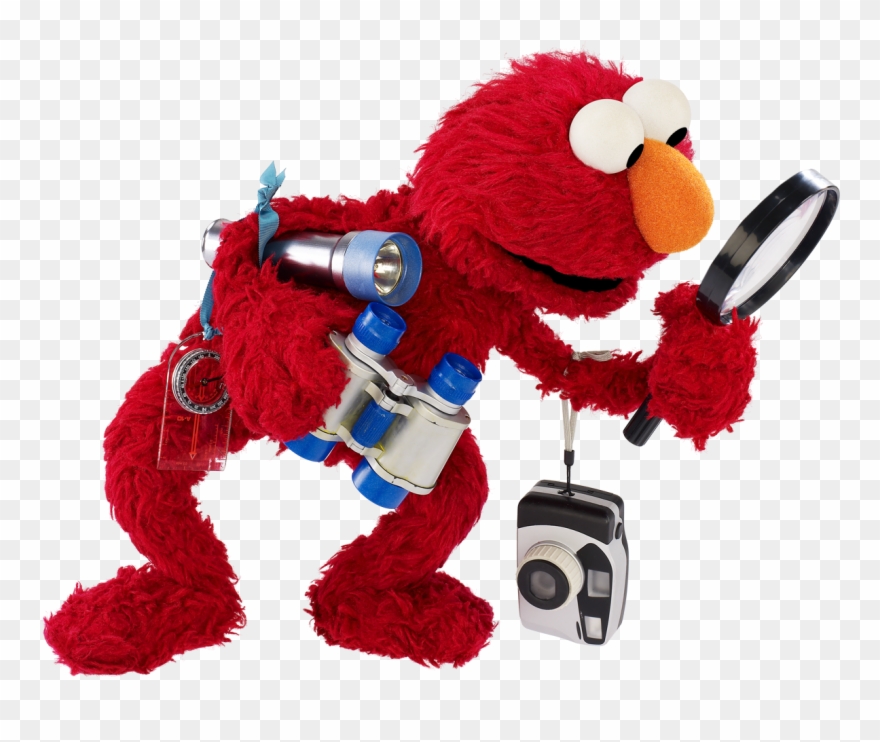 Elmo Investigating Sesame Workshop - Transparent Elmo Png Clipart