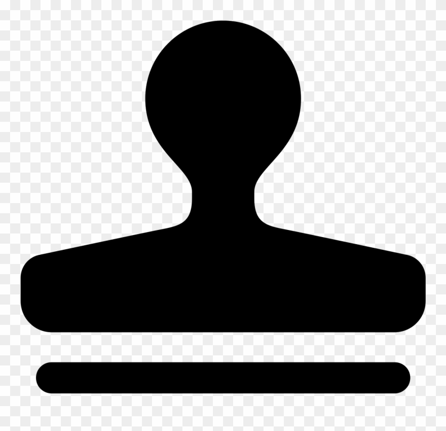 Rubber Stamp Icon - Silhouette Clipart