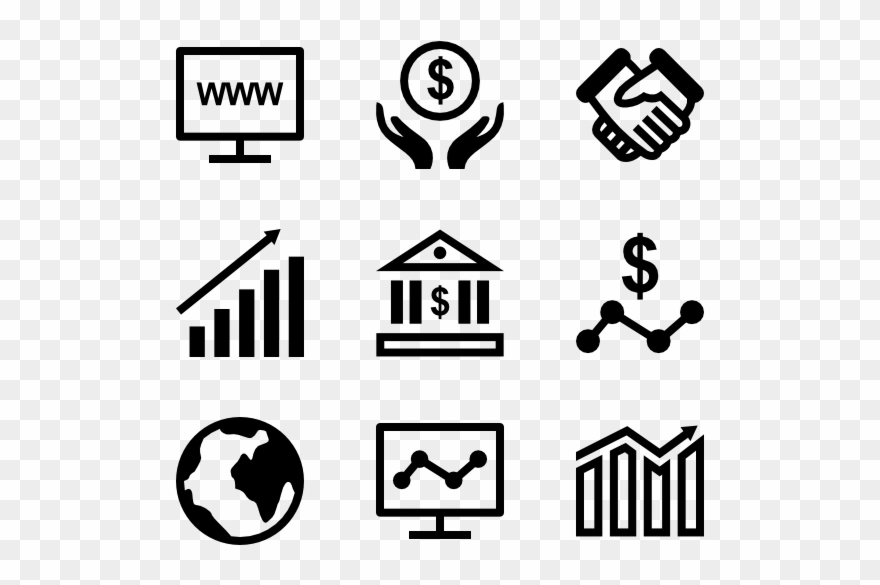 Graphic Black And White Download Business Icon Glyph - Business Icon Clipart