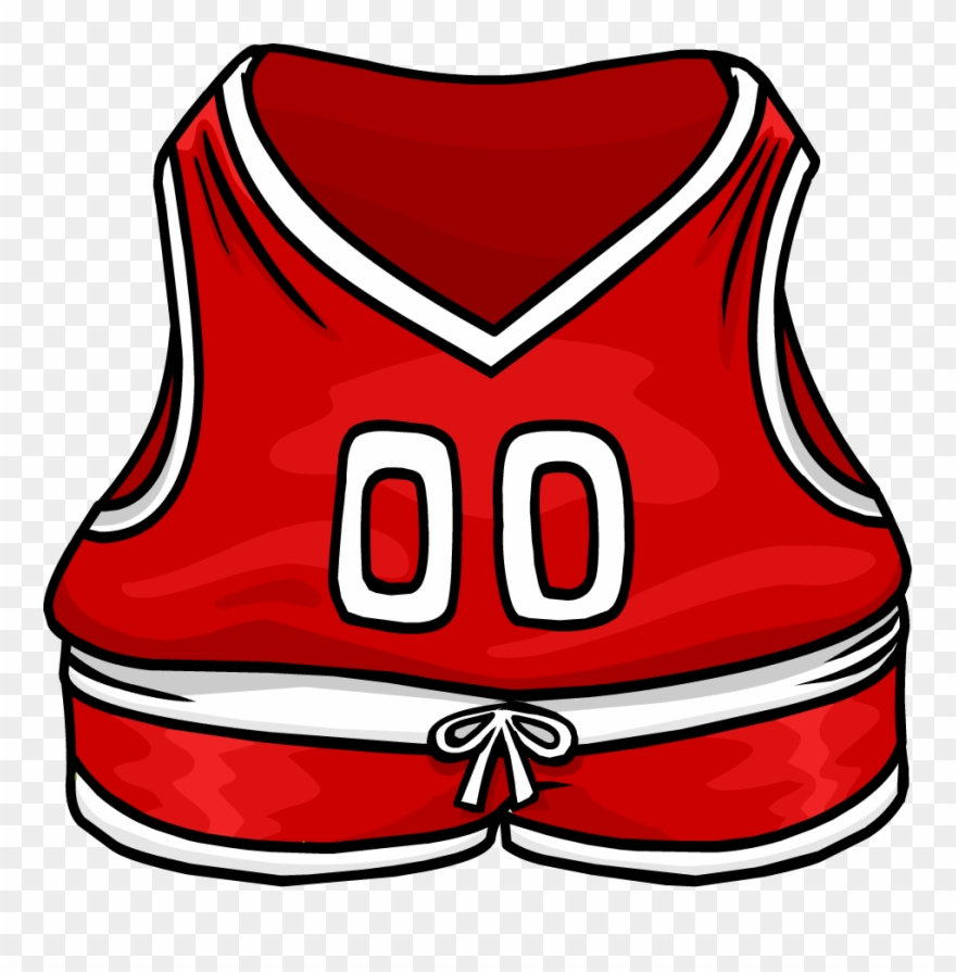 Red Basketball Jersey - Club Penguin Basketball Jersey Clipart