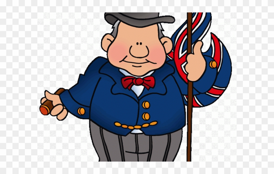 Union Jack Flag Clipart Cartoon - Winston Churchill Clip Art - Png Download