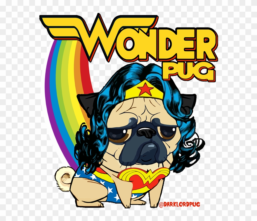 Dark Lord Pug - Cool Wonder Pug Dog T-shirt Clipart