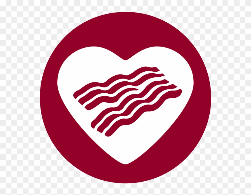 Bacon Lovers Icon - Illustration Clipart