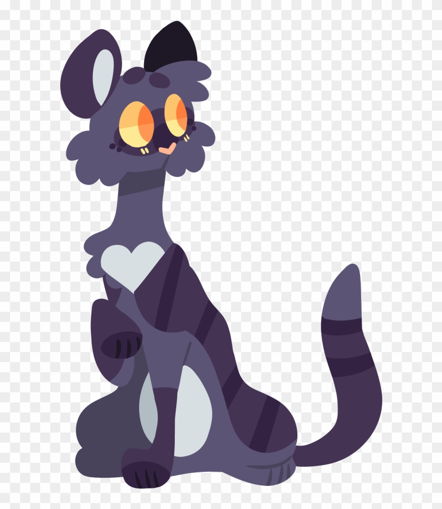 Purple-cat - Art Clipart