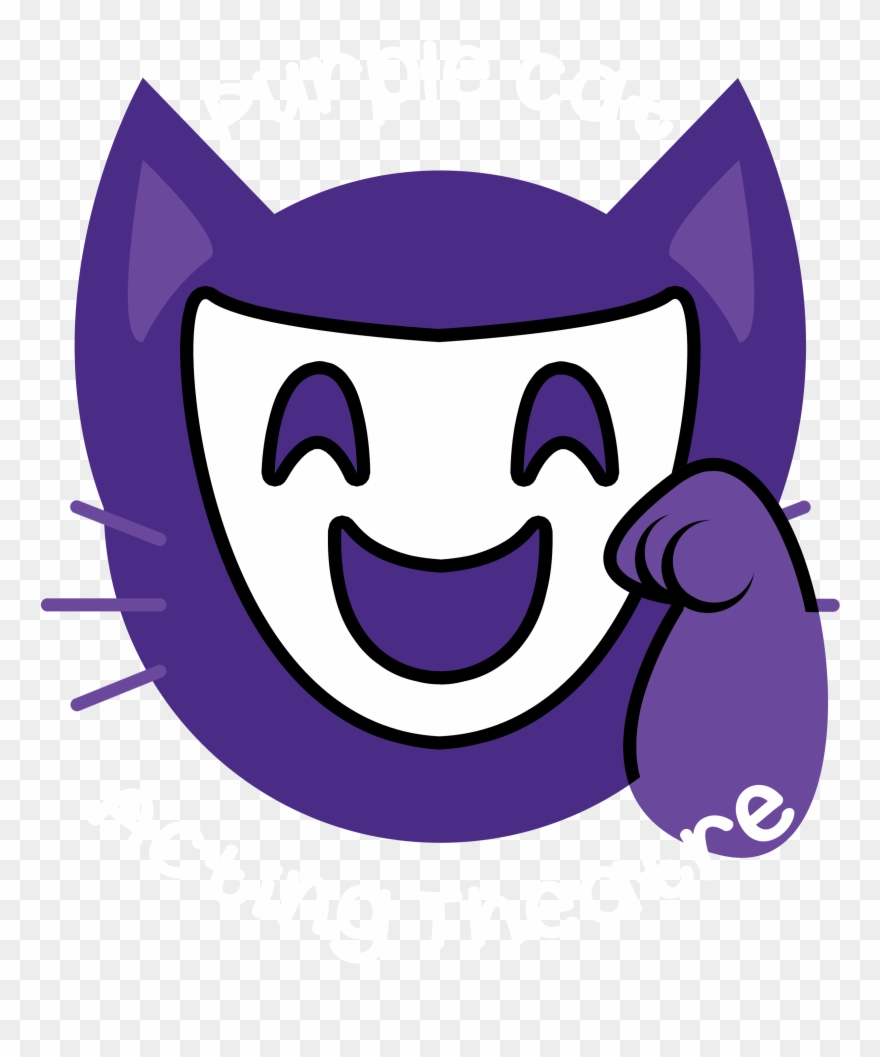 Purple Cat Acting Theatre - Cartoon Clipart