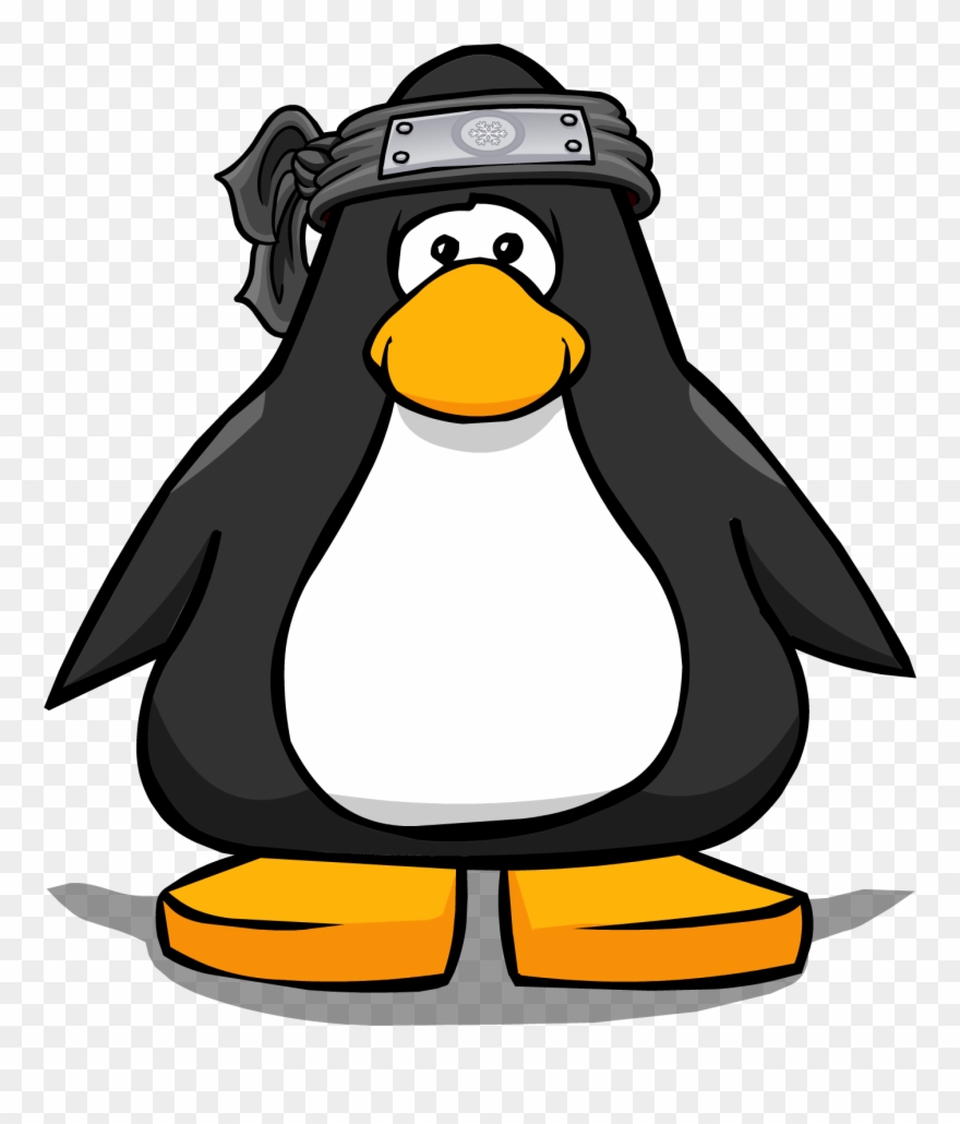 Black Ice Headband From A Player Card - Club Penguin Black Penguin Clipart