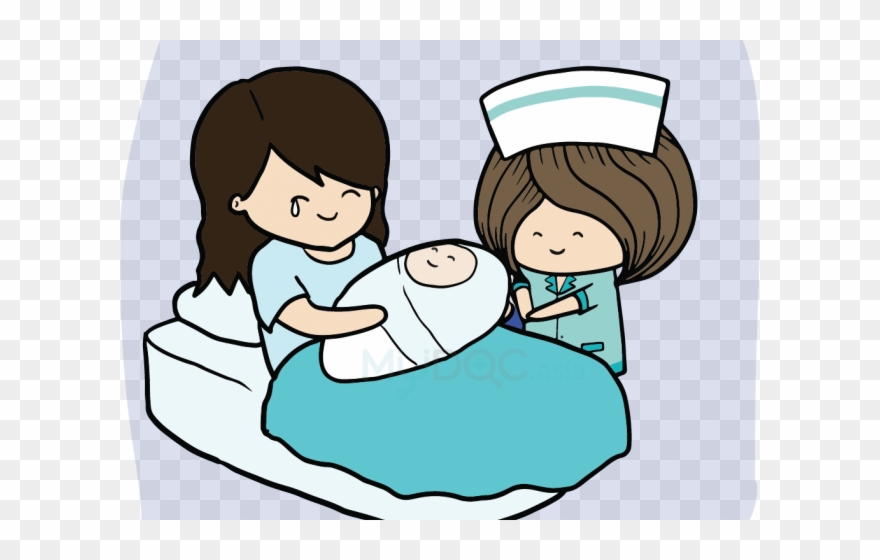 Birth Clipart Mom Newborn - Clip Art - Png Download