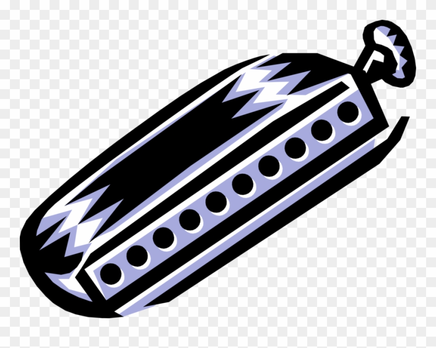 Vector Illustration Of Harmonica Mouth Organ Free Reed Clipart
