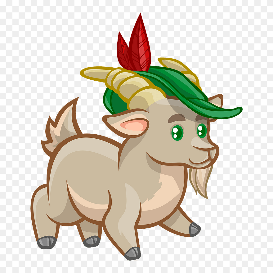 Goat Clipart Chivo - แพะ การ์ตูน น่า รัก - Png Download