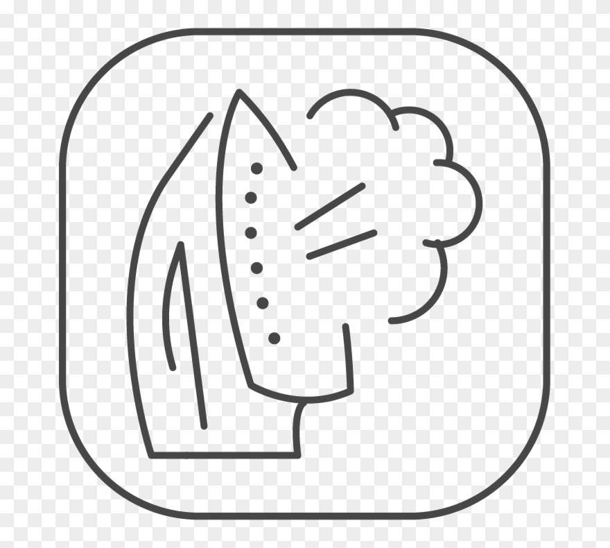 Ironing Services - Line Art Clipart