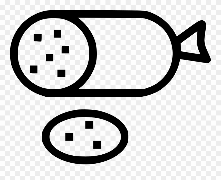 Salami Sausage Meat Italian Comments - Колбаса Иконка Clipart