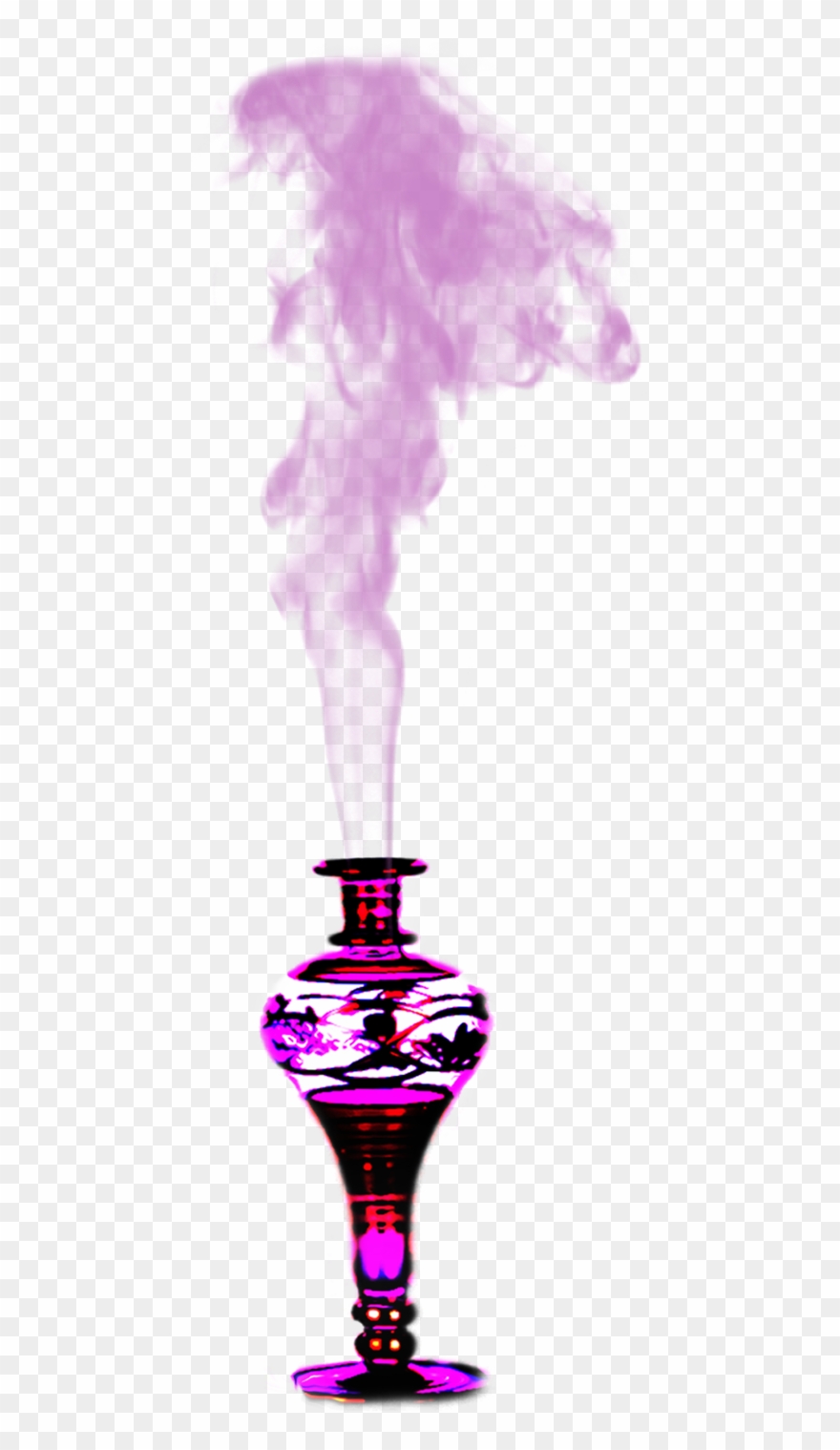 Genie Bottle With Smoke Clipart
