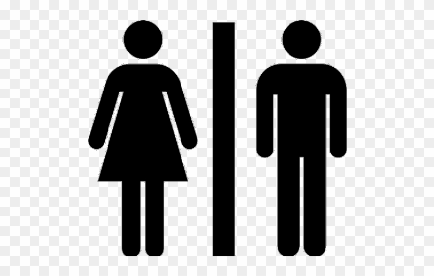 Bathroom Clipart Boy Girl - Toilet Icon - Png Download