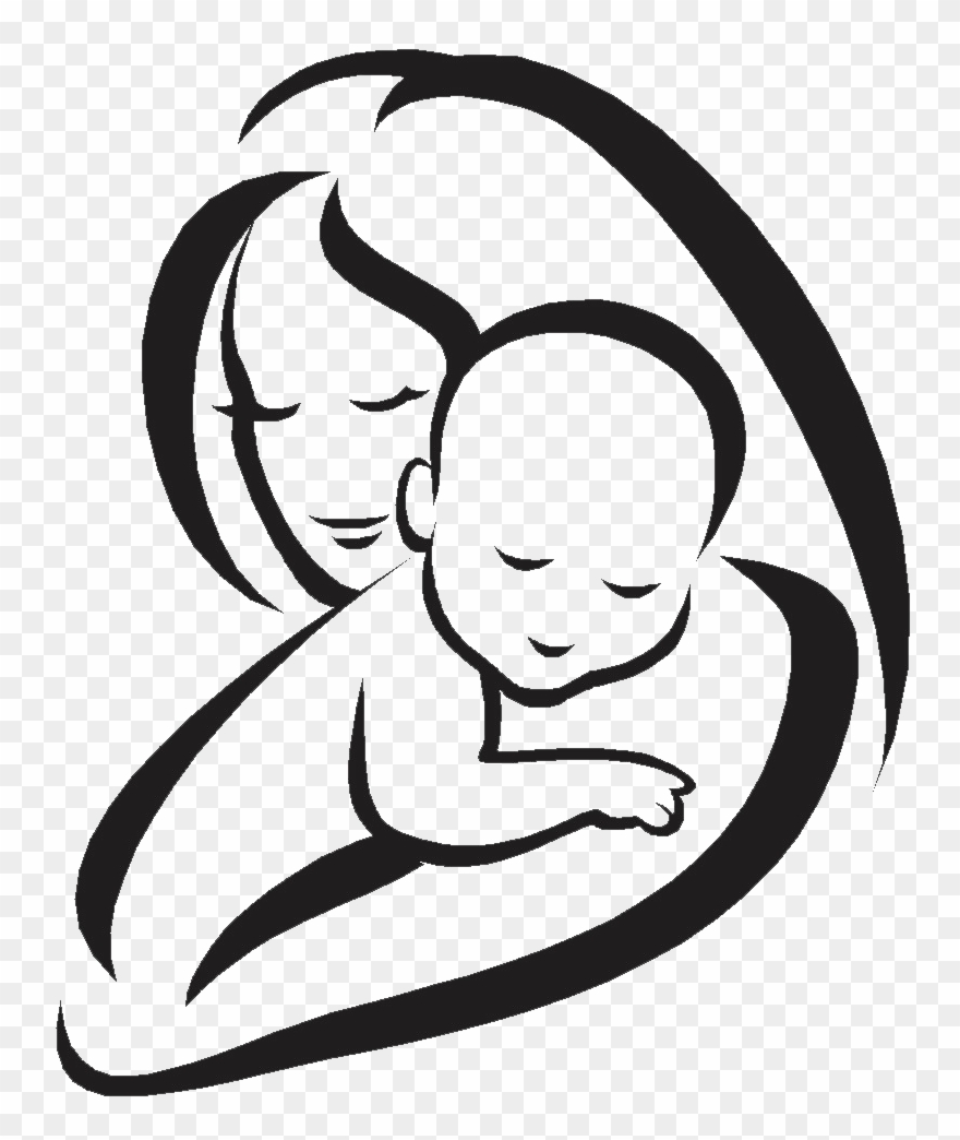 I Love You Mother Png Picture - Mother And Child Drawing Clipart