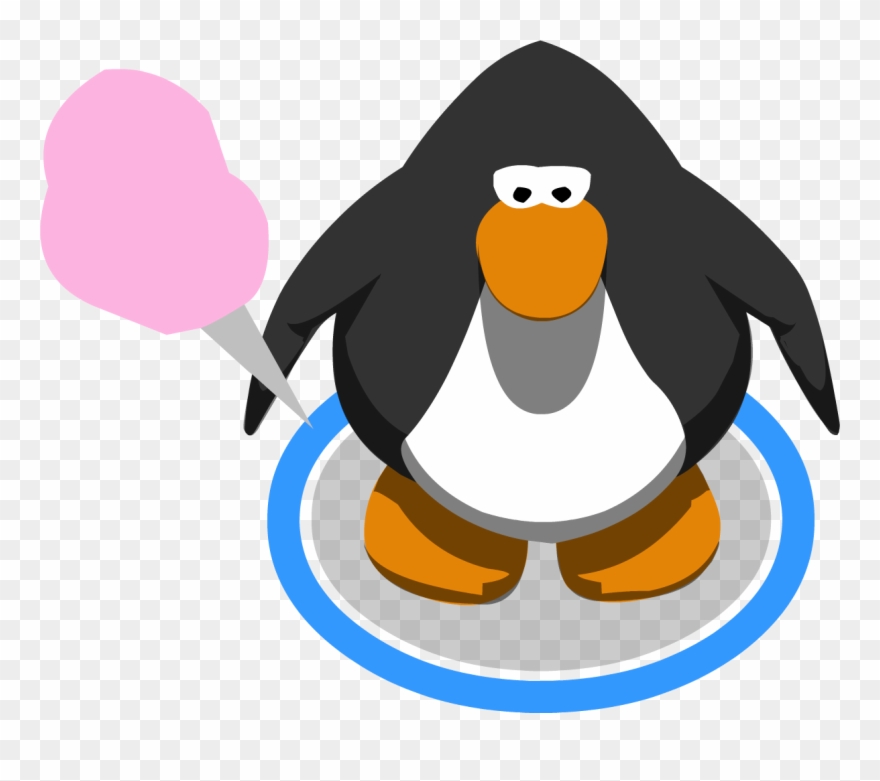 Pink Cotton Candy Ingame - Club Penguin Penguin Clipart