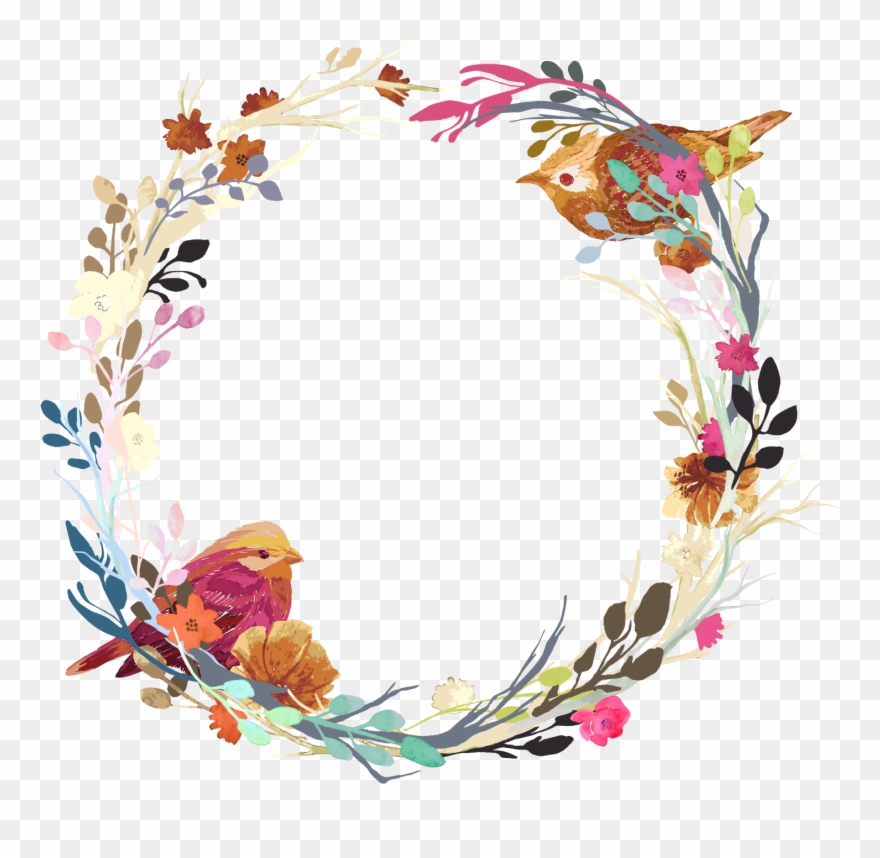 Jpg Black And White Stock Vector Peach Wreath - Floral Wreath Editable Clipart