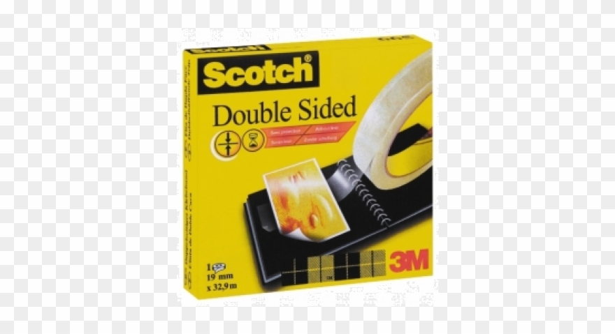 Banda Dublu Adeziva Scotch M - Scotch Double Sided Tape Transparant 19 Mm X 33 M Clipart