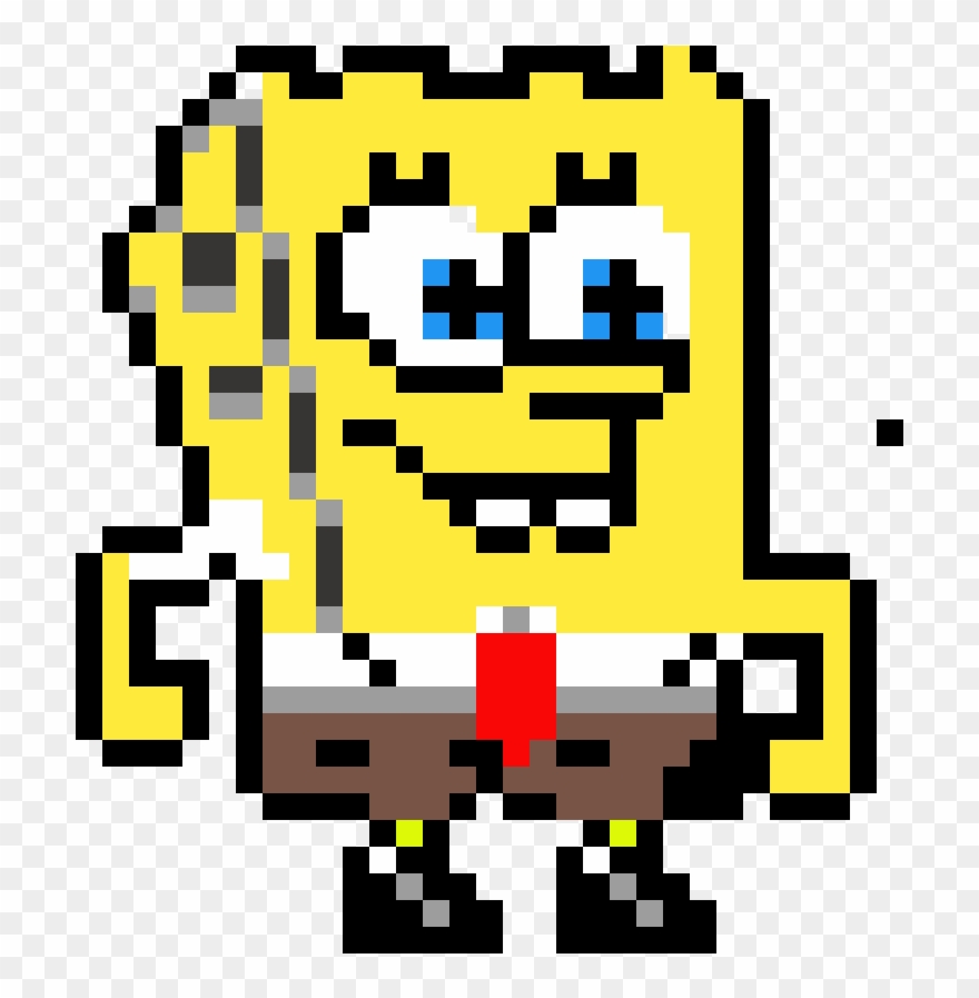 Spongebob - Small Spongebob Pixel Art Clipart