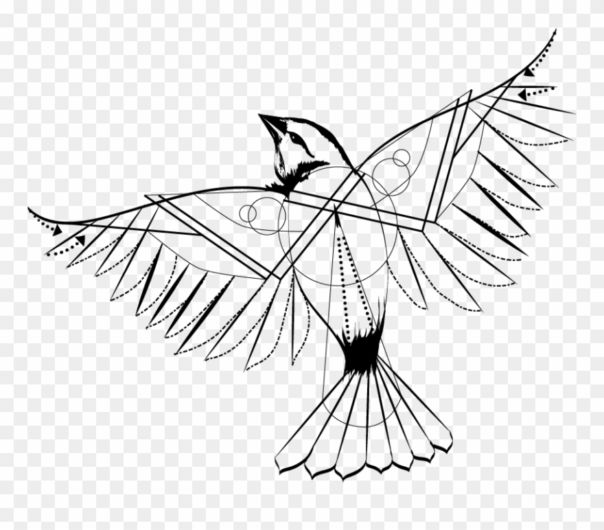 Geometric Bird By Emilyburtmultimedia - Bird Geometric Clipart