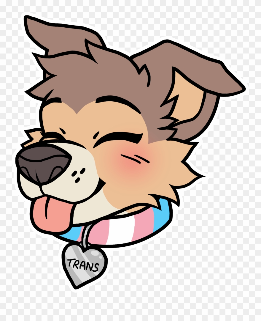 Pupper Pride Trans - Cute Bi Pride Art Clipart