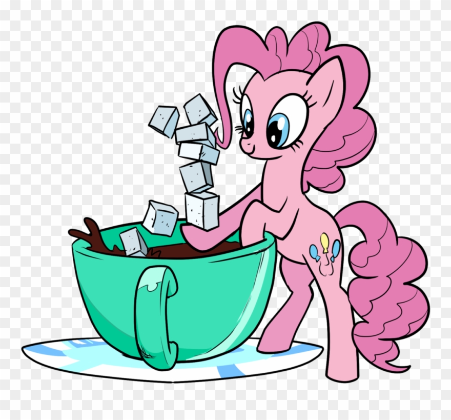 Pencils, Coffee, Cup, Earth Pony, Female, Mare, Micro, - Cartoon Clipart