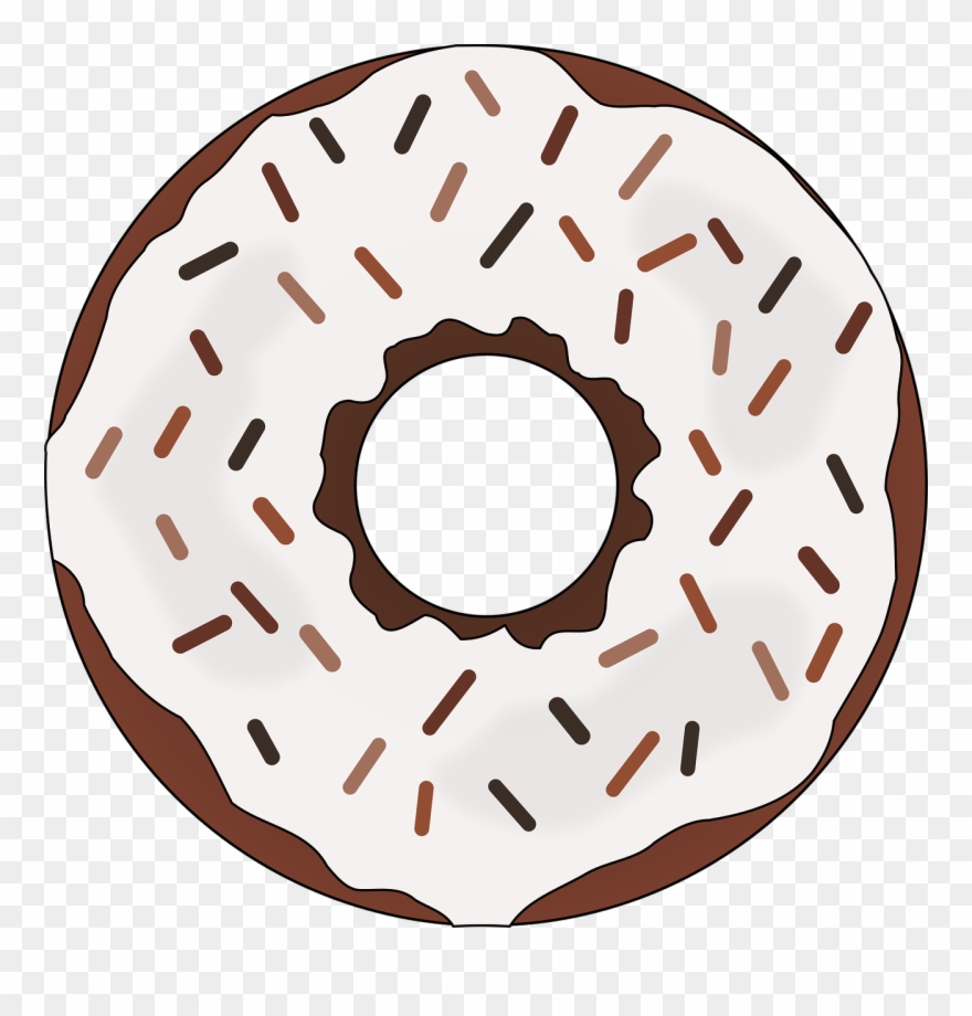 Doughnut Clipart Chocolate Cake Pencil And In Color - Png Download
