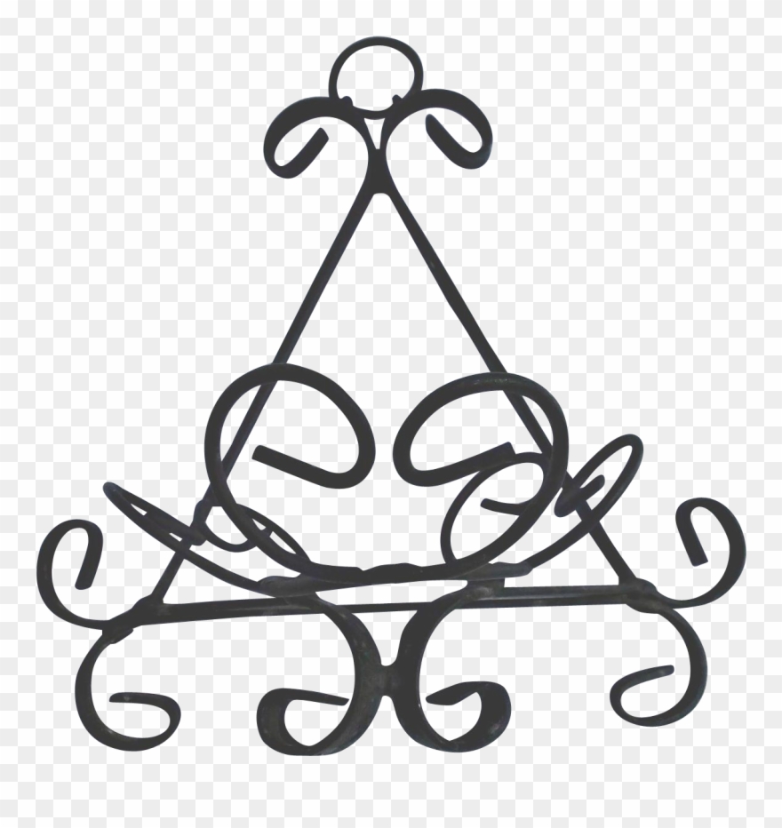 Forged Wrought Hanger For Plant Candle - Clothes Hanger Clipart