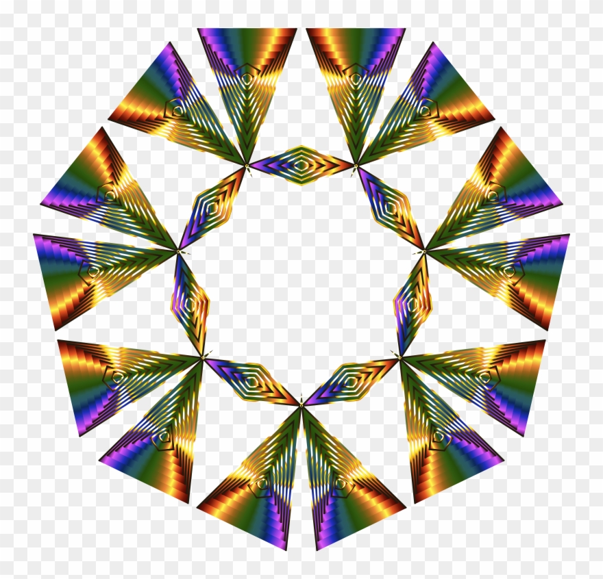 Prismatic Snowflake Clipart - Clip Art - Png Download