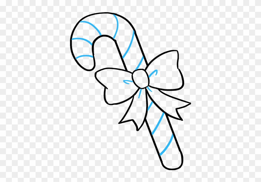 How To Draw Candy Cane - Draw Candy Cane Clipart