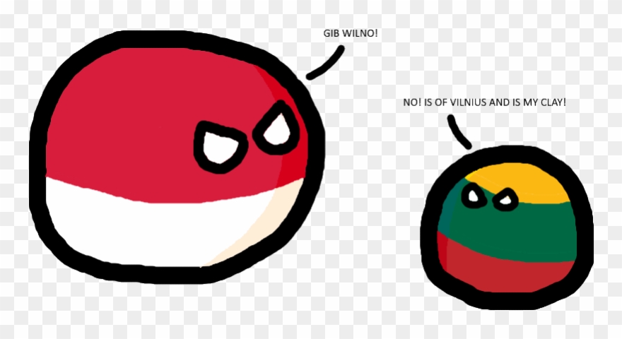 Polish-lithuanian War - Countryballs Poland And Lithuania Clipart