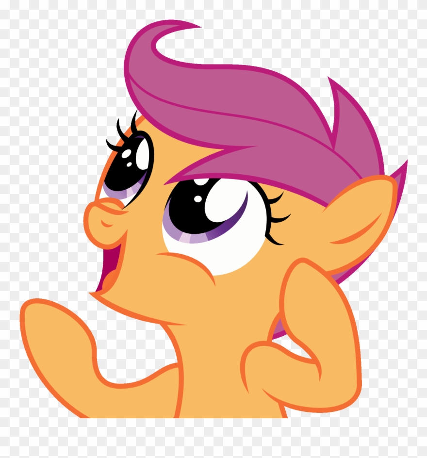 Scootaloo Rainbow Dash Pink Nose Facial Expression - Smile Gifs Transparent Background Clipart