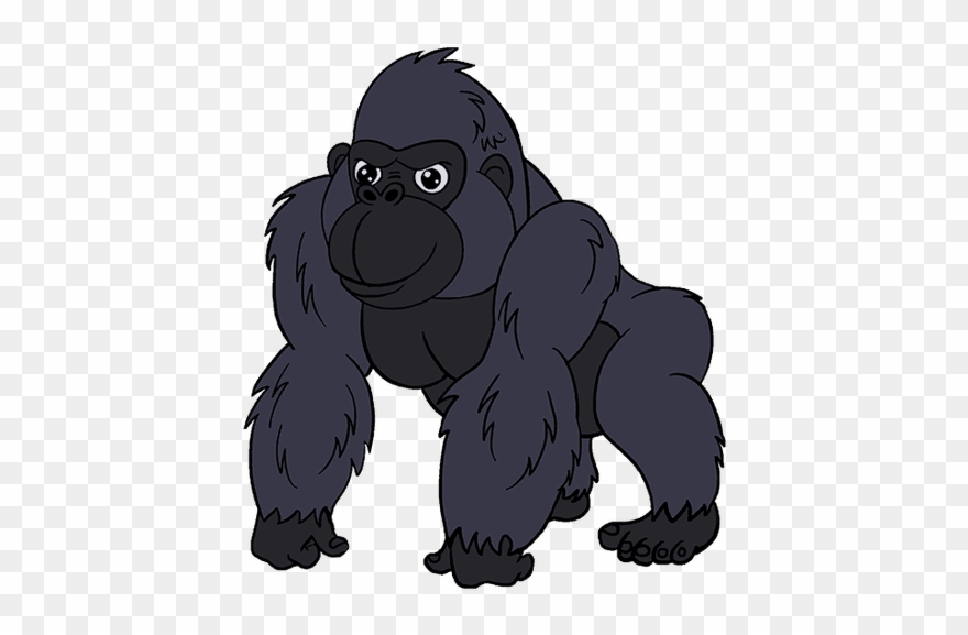 Cartoon Pictures Cartoonview Co How To Draw - Gorilla Cartoon Transparent Clipart