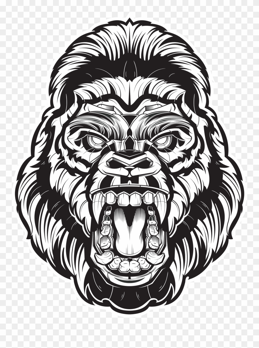 Angry Gorilla Face Png Clipart