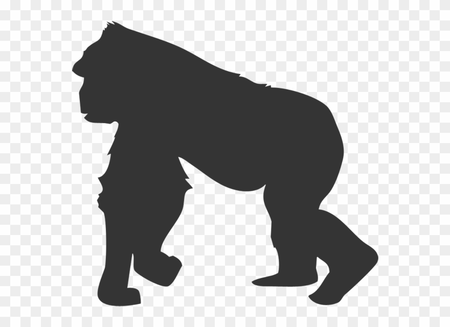 Customsiliconewristbands And Exclusive Merchandise - Transparent Gorilla Cartoon Clipart