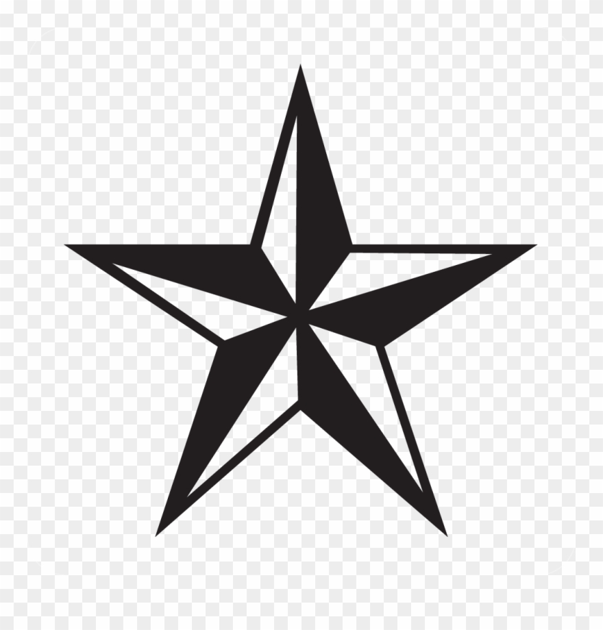 Army Star Decal - Star Clipart Black And White - Png Download
