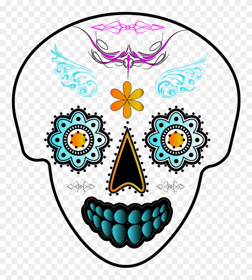 This Simple Black And White Skull Is Based Off Of The - My Wish Clipart