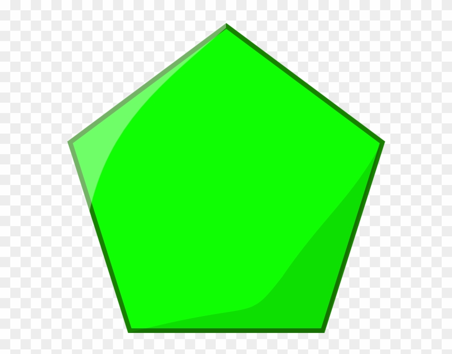 Pentagon Clipart Hexagon - Green Pentagon Png Transparent Png