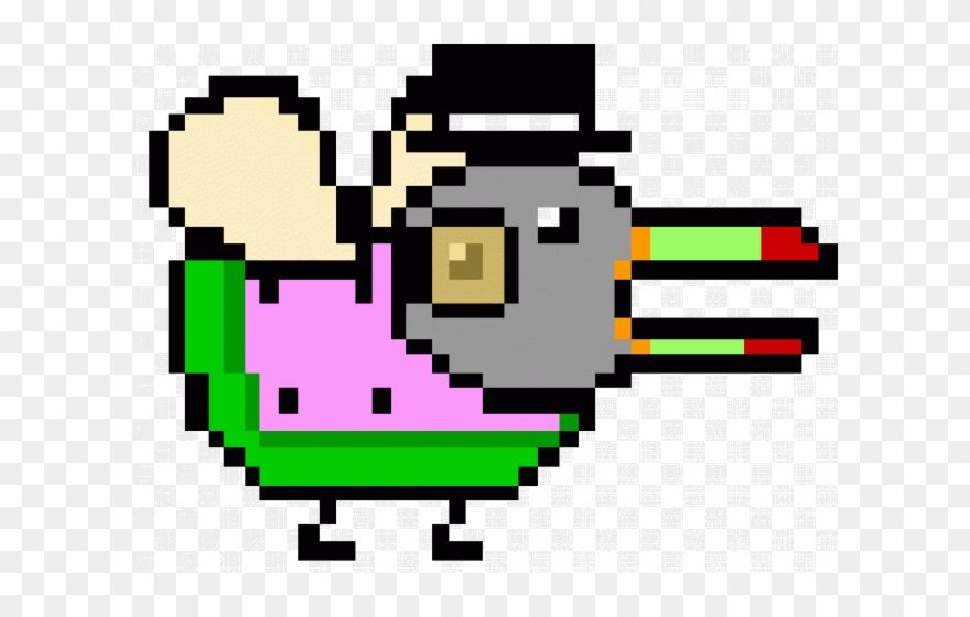 Nyan Cat Clipart Melon - Melon Bird Nyan Cat - Png Download