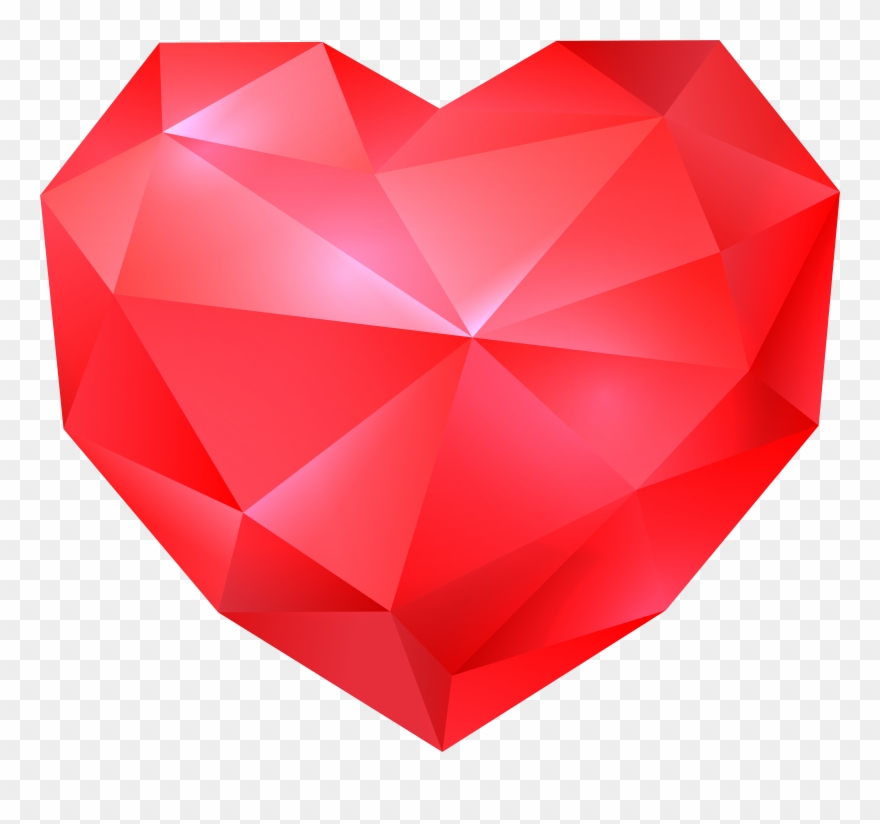 Diamond Heart Clipart - Png Download