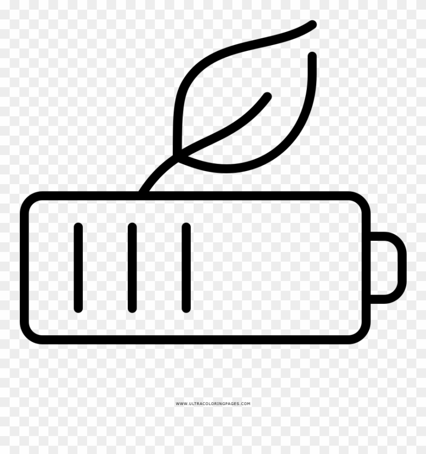 Battery Coloring Pages Coloring Page, Printable Battery - Dibujos De Medio Ambiente Para Colorear Clipart