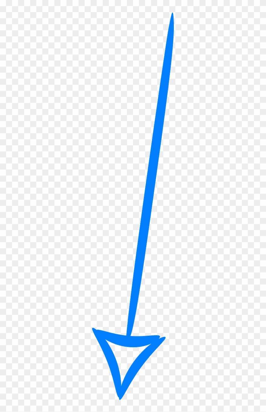 Arrow Down Blue Handdrawn Png Image Clipart