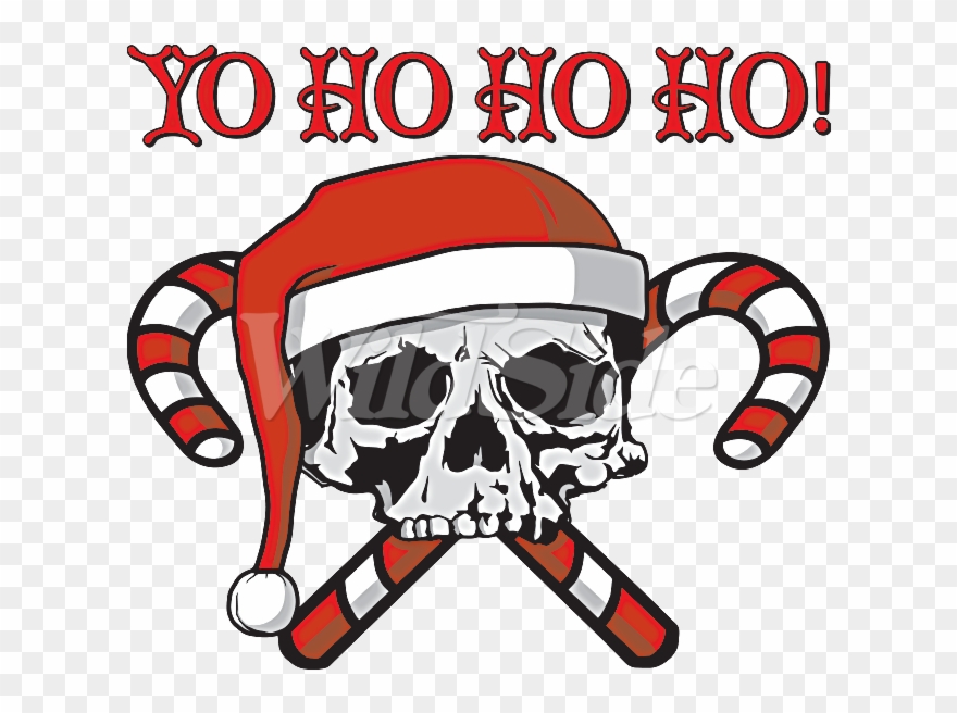 Christmas Skull And Crossbones Clipart