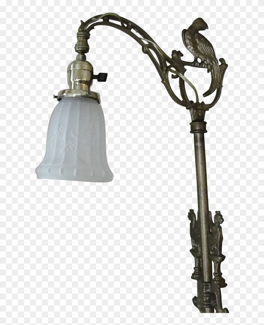 Cheap Vintage Cast Iron Bridge Floor Lamp Griffins - Art Deco Bridge Lamp Clipart