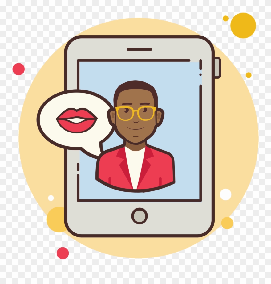 Man Ipad Kiss Icon - Icon Clipart
