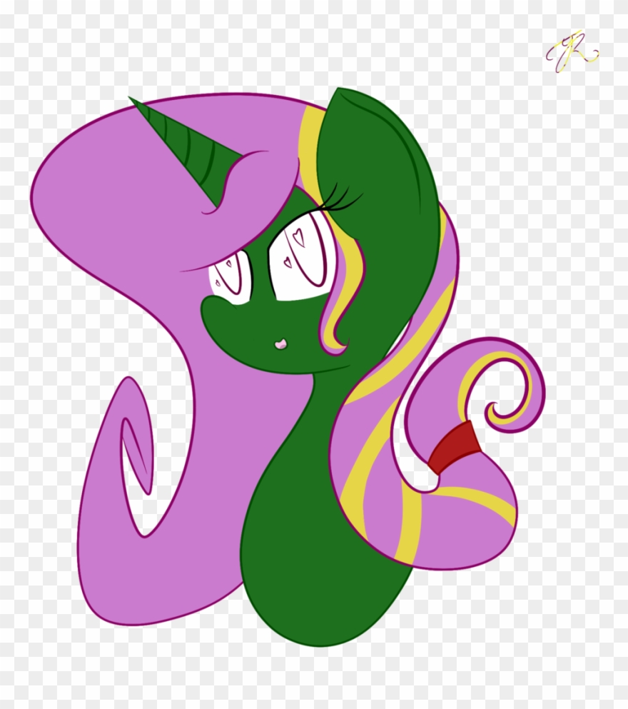 The Yellow Rabbit, Heart Eyes, Multicolored Hair, Oc, - Cartoon Clipart