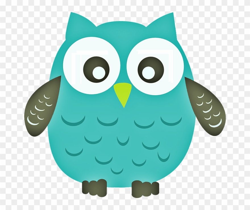 Owls - Dibujo De Buho Celeste Clipart