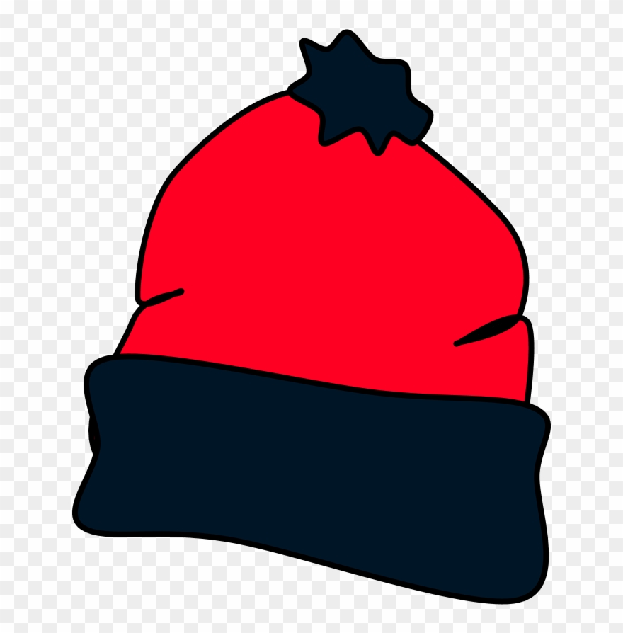 Hat, Winter, Red, Black, Style 2, - Hat Clipart